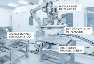 Automation fixture and loading equipment layout